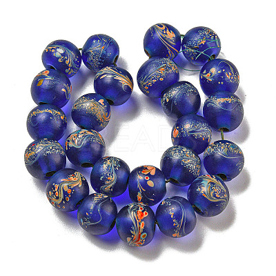 Handmade Lampwork Beads Strands BLOW-D006-07D-1