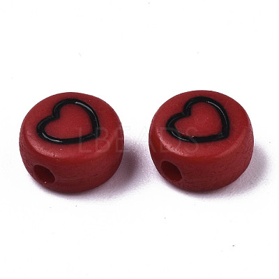 Opaque Acrylic Beads X-MACR-N008-33-1