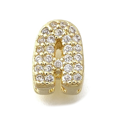 Brass Micro Pave Cubic Zirconia Multi-Strand Links KK-D295-32G-1