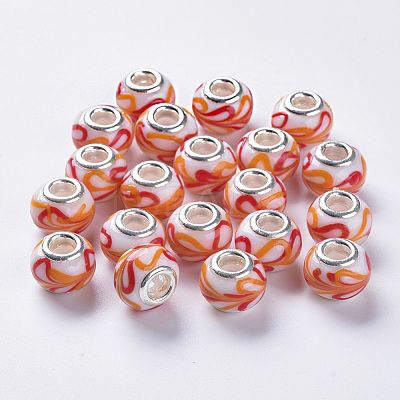 Handmade Lampwork European Beads LAMP-S193-008T-1