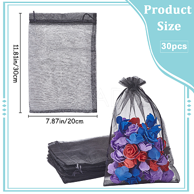 30pcs Large Organza Pouches Portable Shoes Bag Travel Storage Drawstring Bags OP-SP0001-03A-02-1