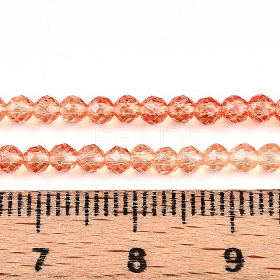 Transparent Gradient Color Glass Beads Strands GLAA-H021-01B-30-1