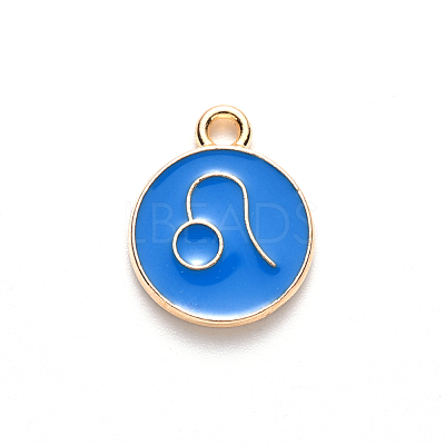 Alloy Enamel Pendants ENAM-S124-01B-02G-1