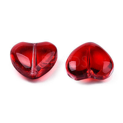 Transparent Spray Painted Glass Beads X-GLAA-N035-030-C07-1