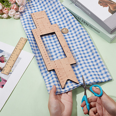 Beech Plywood Ruler TOOL-WH0159-88-1