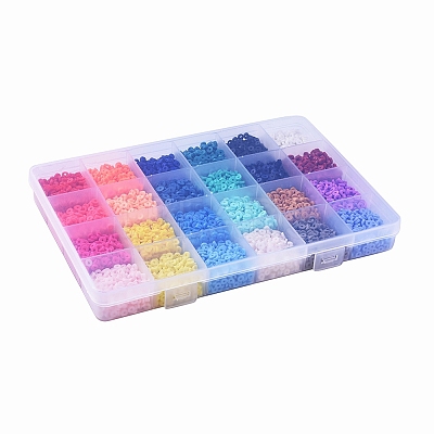 24 Colors Handmade Polymer Clay Beads CLAY-X0011-01B-1