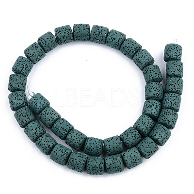 Synthetic Lava Rock Beads Strands G-S359-171F-1