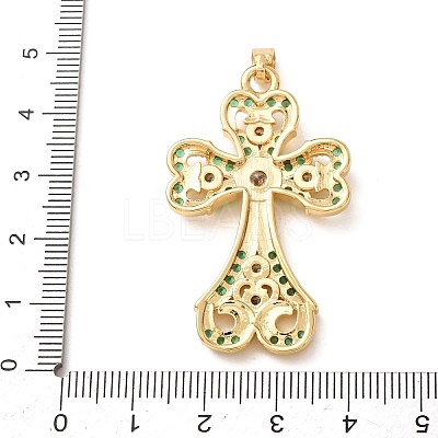 Brass Micro Pave Cubic Zirconia Pendants CU-CBA2F11-17G-03-1