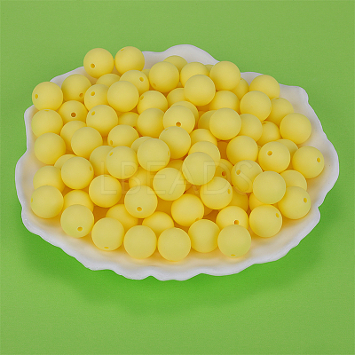 Round Silicone Focal Beads SI-JX0046A-91-1