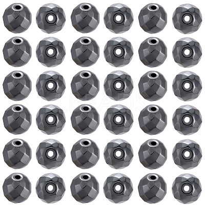 60Pcs Non-magnetic Synthetic Hematite Beads G-BBC0001-54-1
