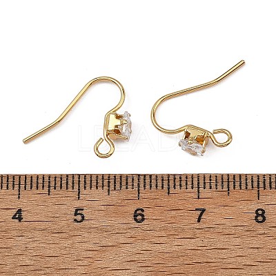 SHEGRACE Brass Pave Cubic Zirconia Earring Findings XGRQ4S891-741G-1