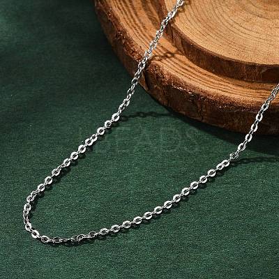 Brass Cable Chain Necklaces Making MAK-P011-01P-1
