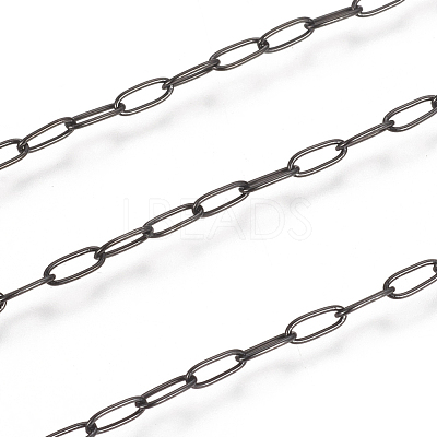 304 Stainless Steel Paperclip Chains CHS-F010-01B-B-1
