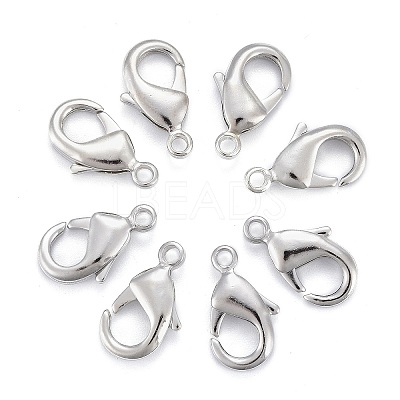 Platinum Brass Lobster Claw Clasps X-KK-903-N-NF-1