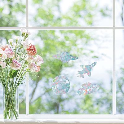 Waterproof PVC Colored Laser Stained Window Film Adhesive Stickers DIY-WH0256-041-1