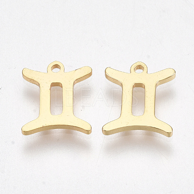 Ion Plating(IP) 304 Stainless Steel Charms X-STAS-S107-06G-1