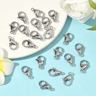 Tarnish Resistant 304 Stainless Steel Lobster Claw Clasps STAS-AB17-1
