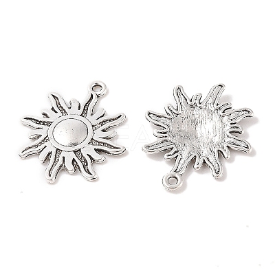 Tibetan Style Alloy Sun Pendants TIBEP-S291-12-RS-1