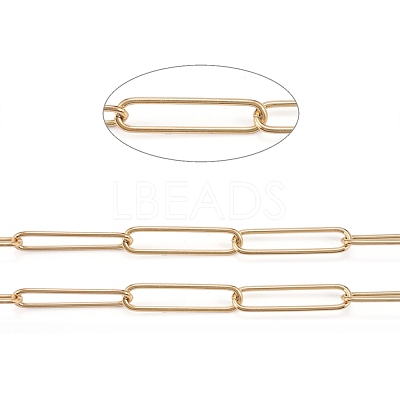 304 Stainless Steel Paperclip Chains CHS-F011-03A-G-1