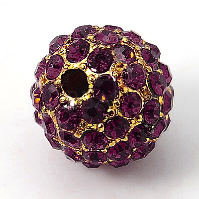 Alloy Rhinestone Beads RB-A034-10mm-A11G-1