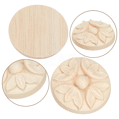 20Pcs Carved Wooden Display Decorations AJEW-ME0002-57-1