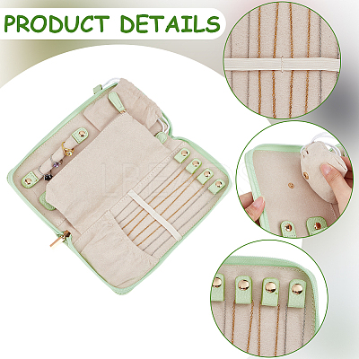 PU Leather Jewelry Zipper Bags ABAG-WH20001-41A-1