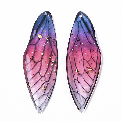 Transparent Epoxy Resin Big Pendants X1-RESI-T046-01E-1