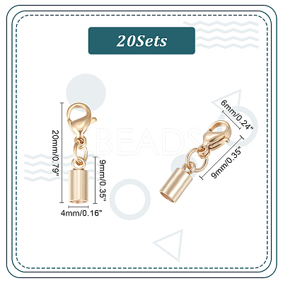 20Pcs 304 Stainless Steel Lobster Claw Clasps STAS-UN0044-85-1