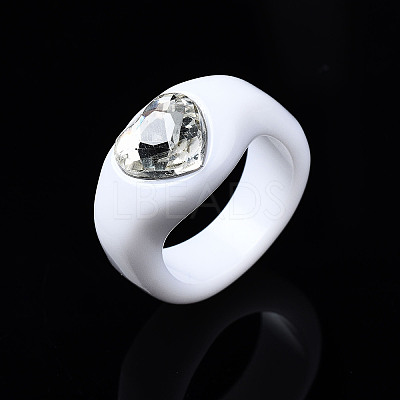 Opaque Acrylic Finger Rings RJEW-Q162-001F-1