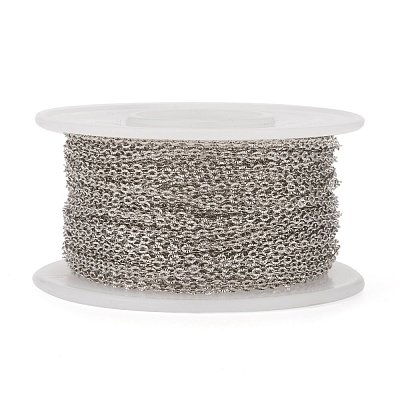 Tarnish Resistant 304 Stainless Steel Cable Chains CHS-N002-02B-P-1