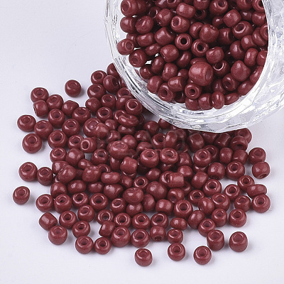(Repacking Service Available) Baking Paint Glass Seed Beads SEED-C024-C-K14-1