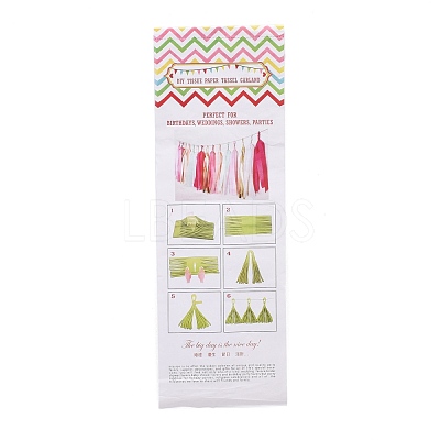 Paper Tassel Banner AJEW-WH0007-01P-1