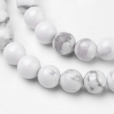 Natural Howlite Beads Strands G-D809-10-4mm-1