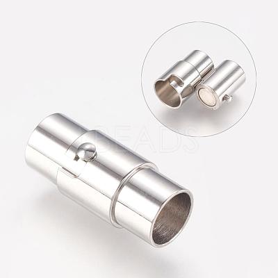 Tarnish Resistant 304 Stainless Steel Locking Tube Magnetic Clasps STAS-H019-4-1