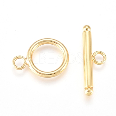 Brass Toggle Clasps KK-L189-23G-1