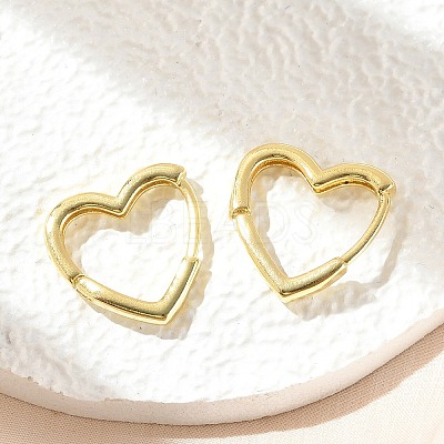Brass Huggie Hoop Earrings EJEW-F245-05G-1