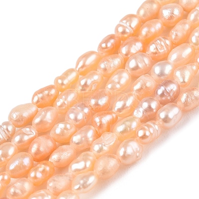 Natural Cultured Freshwater Pearl Beads Strands PEAR-N012-02H-01-1