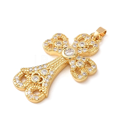 Brass Micro Pave Cubic Zirconia Pendants CU-CBA2F11-17G-01-1