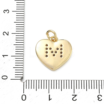 Brass Micro Pave Clear Cubic Zirconia Pendants KK-D229-01G-13-1