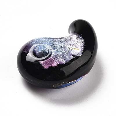 Luminous Handmade Silver Foil Lampwork Beads LAMP-F022-05A-1