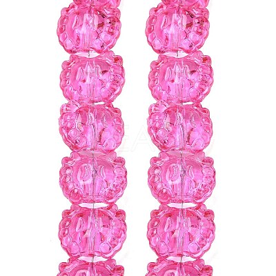 Electroplate Baking Paint Transparent Glass Beads Strands GL-CBA17FF-02I-1