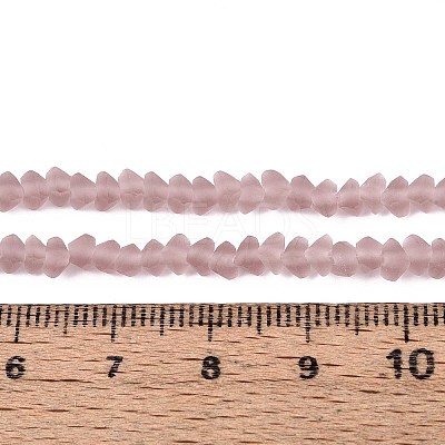Frosted Transparent Glass Beads Strands GLAA-N016-4mm-25-1