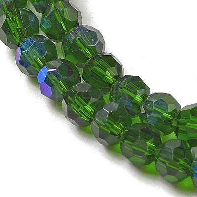 Electroplate Transparent Glass Beads Strands EGLA-A035-T3mm-L10-1