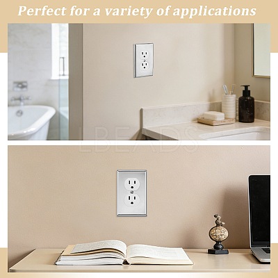 ABS Plastic Receptacle Outlet Wall Plate AJEW-WH0410-464A-02-1