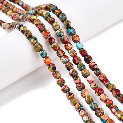 Natural Imperial Jasper Beads Strands G-N342-62H-1