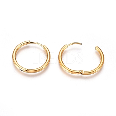304 Stainless Steel Huggie Hoop Earrings EJEW-G272-02-20mm-G-1