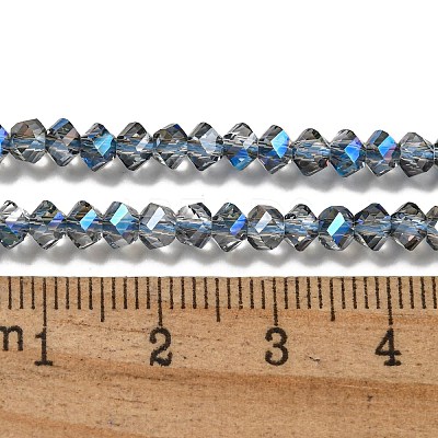 Electroplate Glass Beads Strands GLAA-Q105-04Q-1