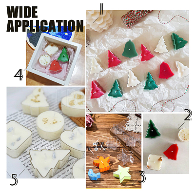 Mixed Shapes Plastic Candle Cups AJEW-PH0017-78-1