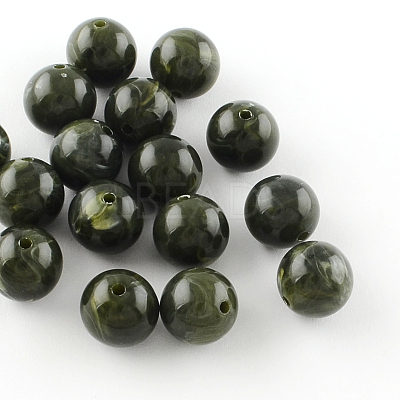 Round Imitation Gemstone Acrylic Beads OACR-R029-12mm-20-1