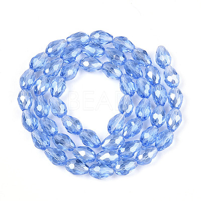 Electroplate Glass Beads Strands LS-EGLA-R008-11x8mm-6-1